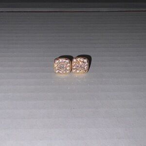 Gold Plated Square Stud Earrings